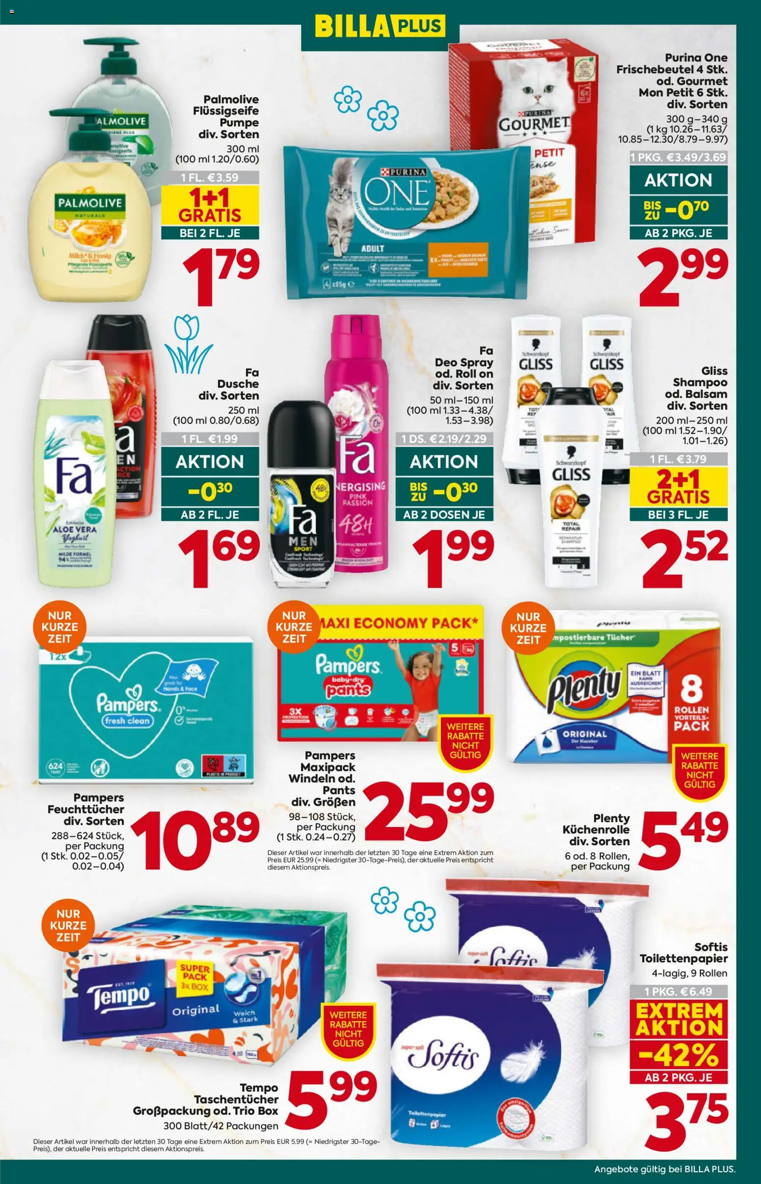 Billa Plus Flugblatt gültig ab 26.02.2026 | Seite: 15 | Produkte: Box, Dusche, Pampers, Shampoo
