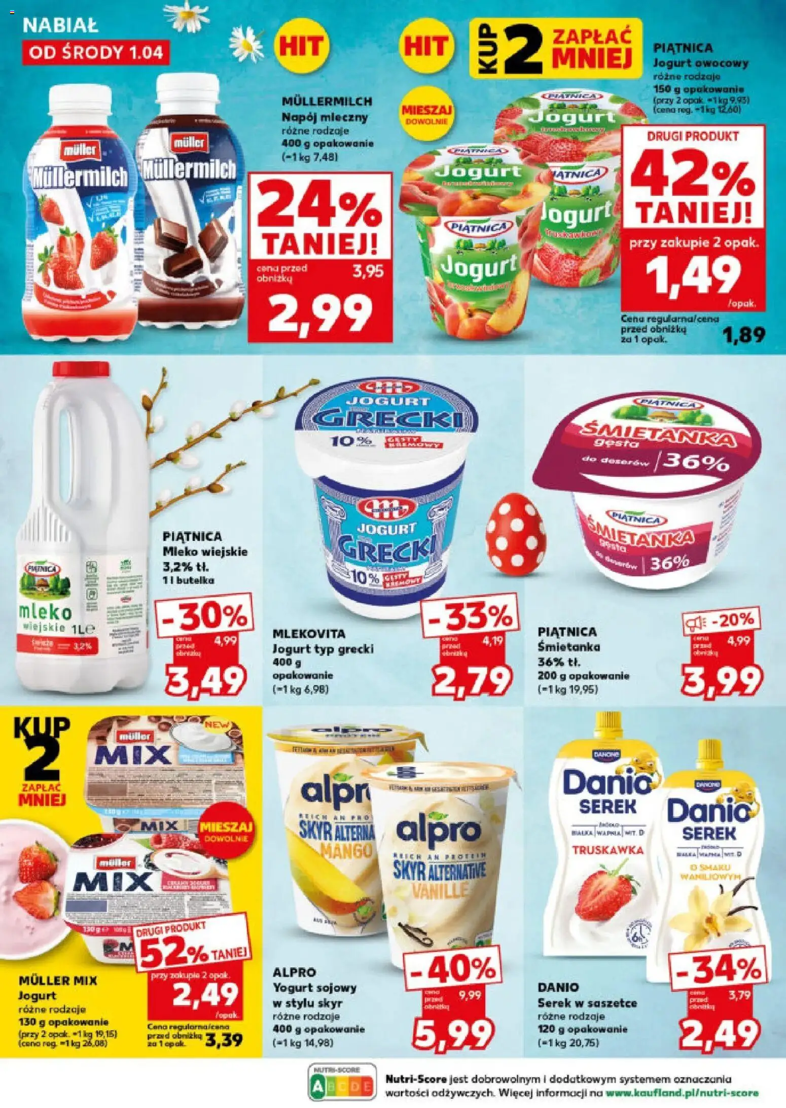 Kaufland gazetka - Mocny start od 07.04.2026 | Strona: 26 | Produkty: Jogurt grecki, Alpro, Jogurt owocowy, Skyr