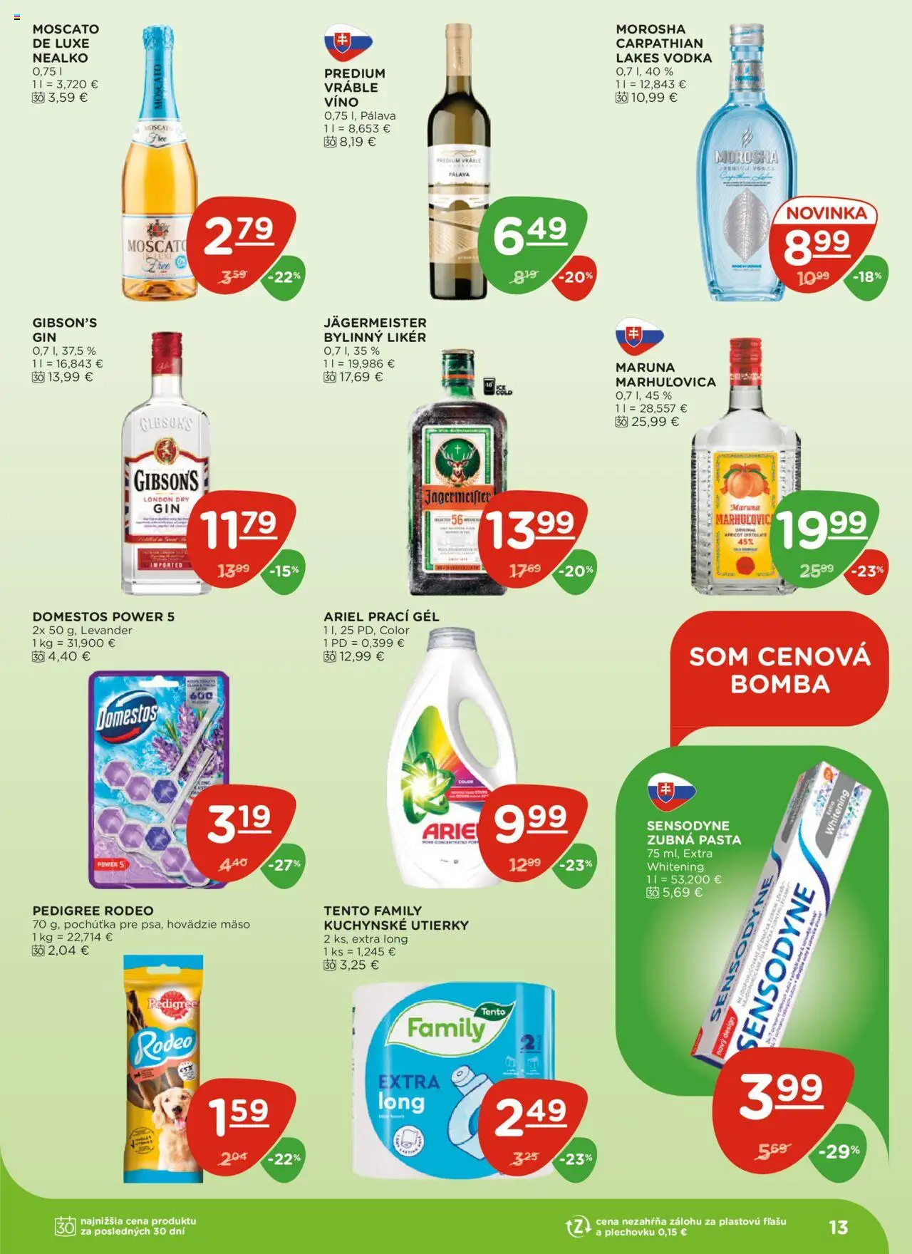 Terno leták │ platný od 19.06.2025 | Strana: 13 | Produkty: Víno, Hovädzie mäso, Ariel, Vodka