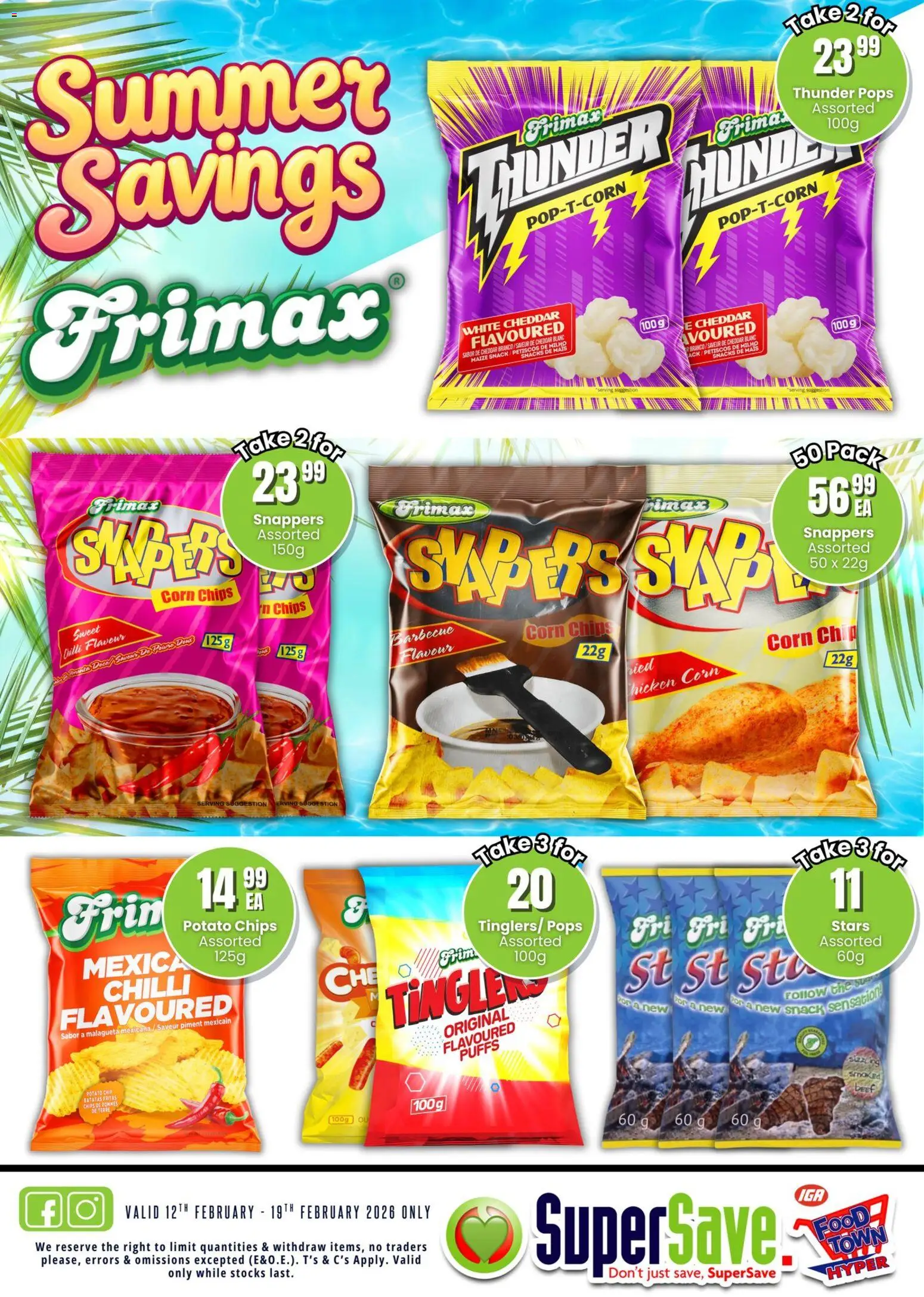 New Super Save catalogue – valid from 12.02.2026 | Page: 19 | Products: Corn, Snacks, Chips, Chilli