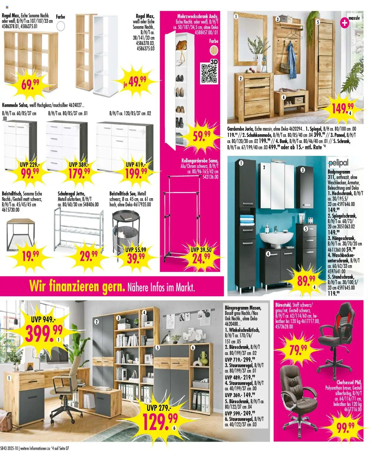 SB Möbel Boss Prospekt 	 – gültig ab 11.10.2025 | Seite: 10 | Produkte: Beistelltisch, Kommode, Regal, Schuhregal