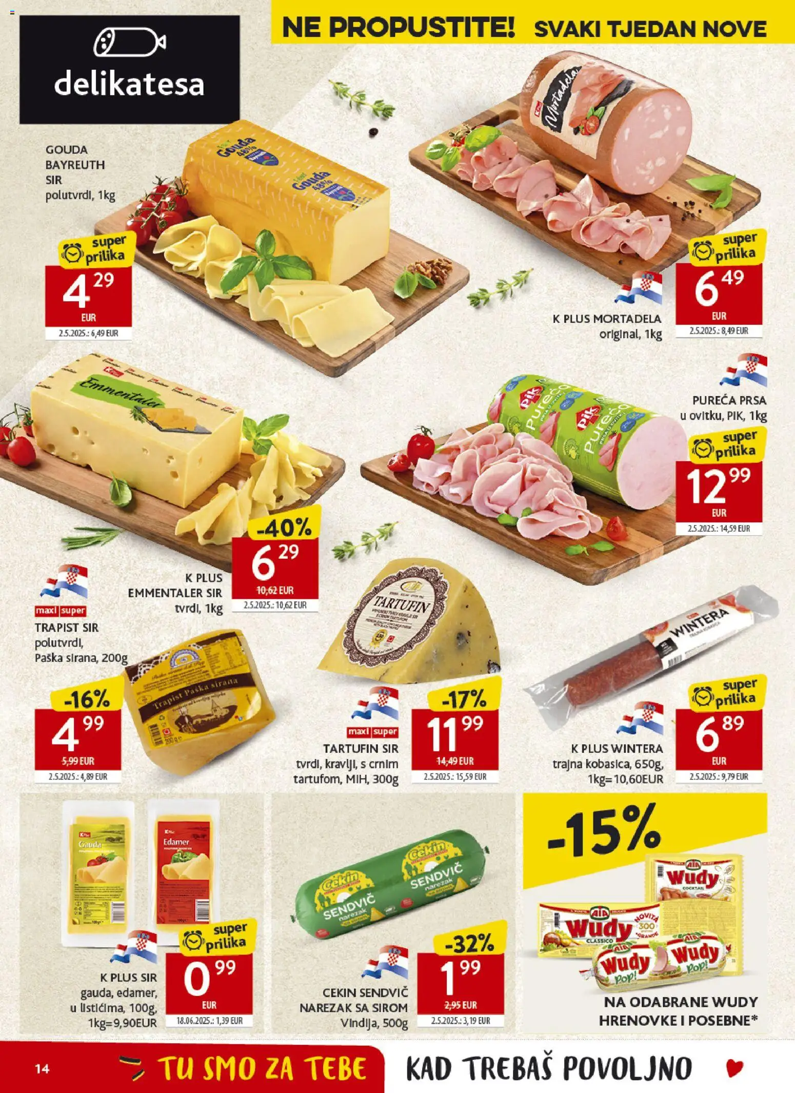 Konzum HR akciós ujság - amely érvényes a következő dátumtól: 08.04.2026 | Oldal: 14 | Termékek: Gouda