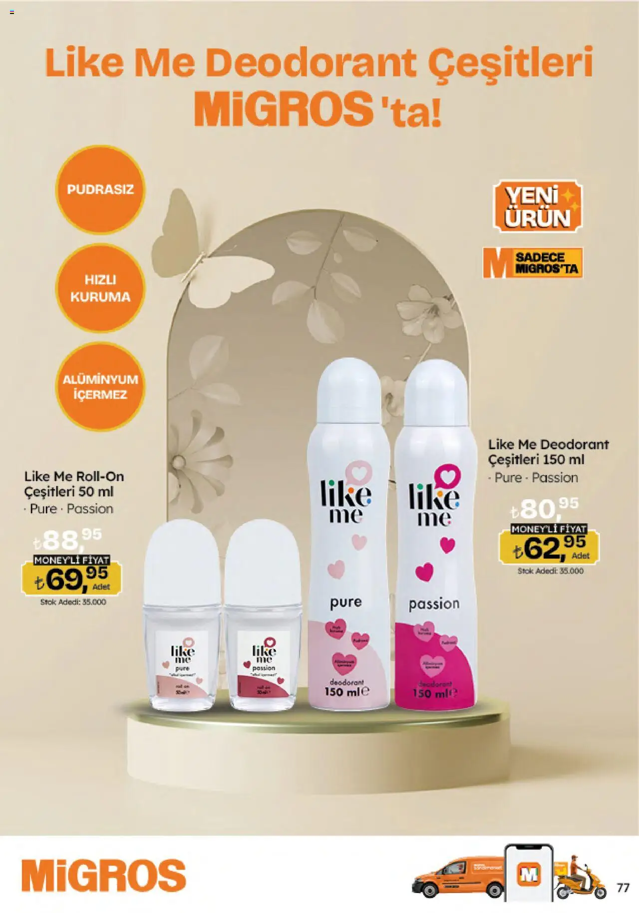 Migros Katalog - 5M Migroskop Dijital - 07.08.2025 tarihinden itibaren geçerlidir | Sayfa: 77 | Ürünler: Deodorant