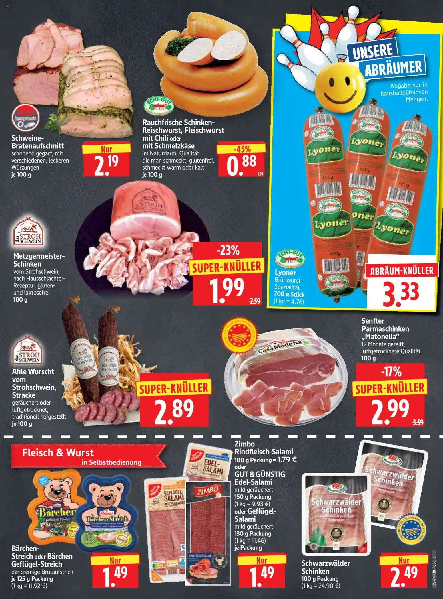 HERKULES Prospekt 	 – gültig ab 27.10.2025 | Seite: 3 | Produkte: Wurst, Chili, Schinken, Fleisch