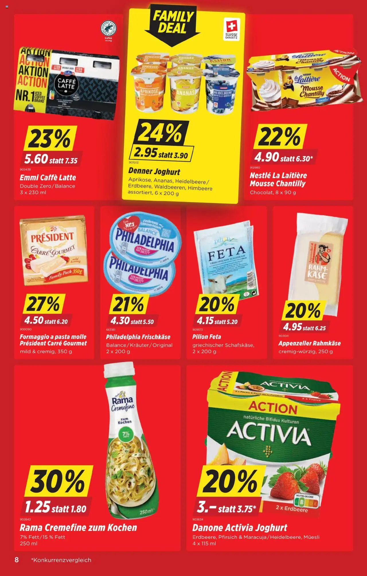 Denner Aktionen ab 19.08.2025 | Seite: 8 | Produkte: Joghurt, Ananas, Pasta, Pfirsich