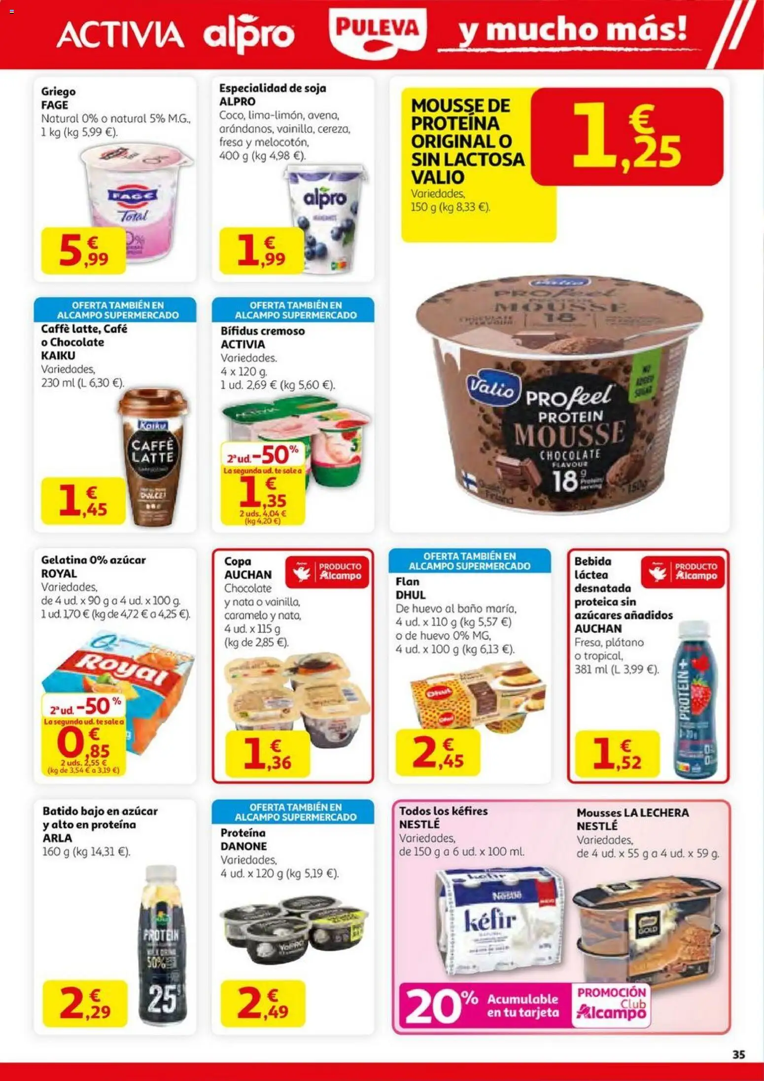 Alcampo - HG Pio XII Unificado  │ válido desde el 23.10.2025 | Página: 35 | Productos: Gelatina, Chocolate, Té, Baño