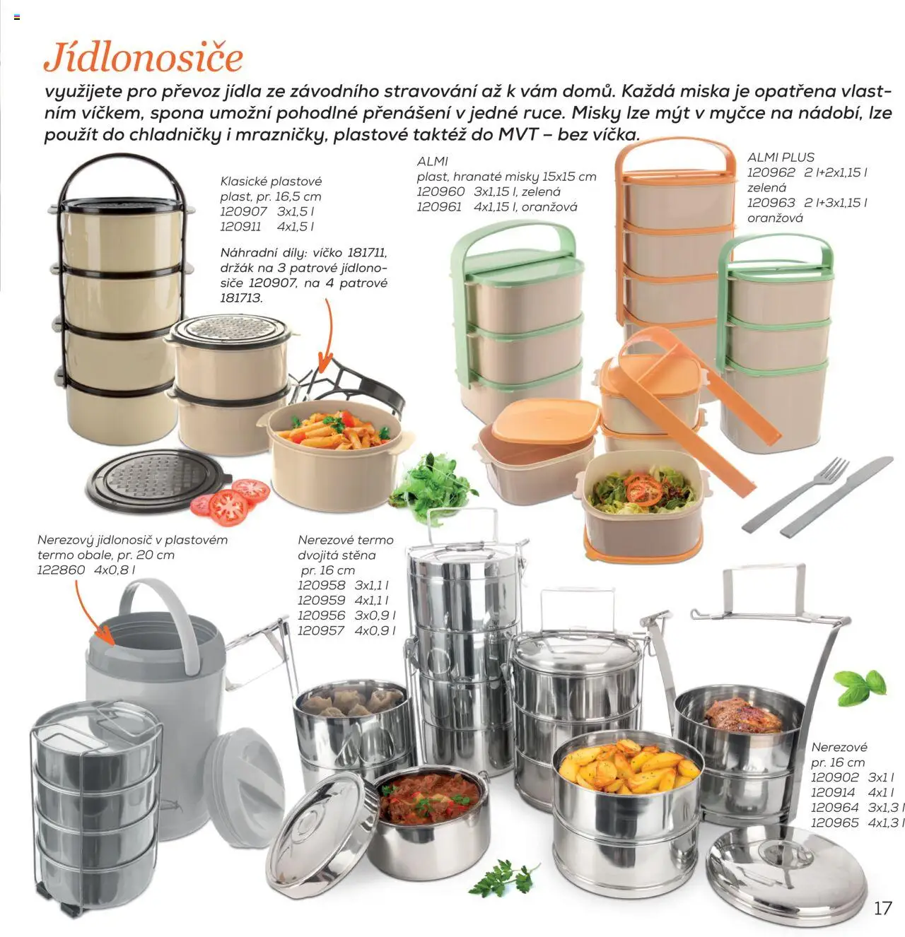 Orion katalog - Gastro nádobí od 01.03.2025 | Strana: 17 | Produkty: Jídlonosič, Miska