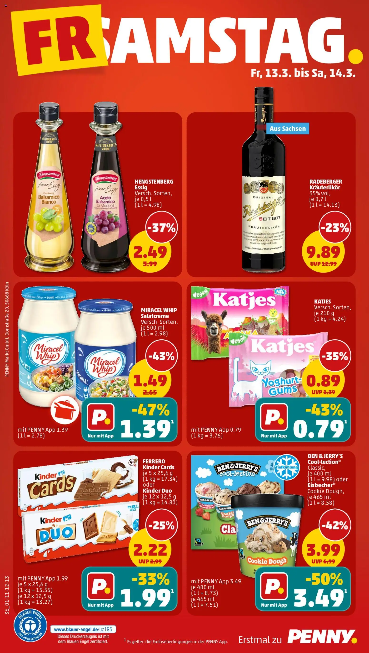 Penny Prospekt 	 – gültig ab 09.03.2026 | Seite: 40 | Produkte: Balsamico, Essig, Miracel whip, Kekse