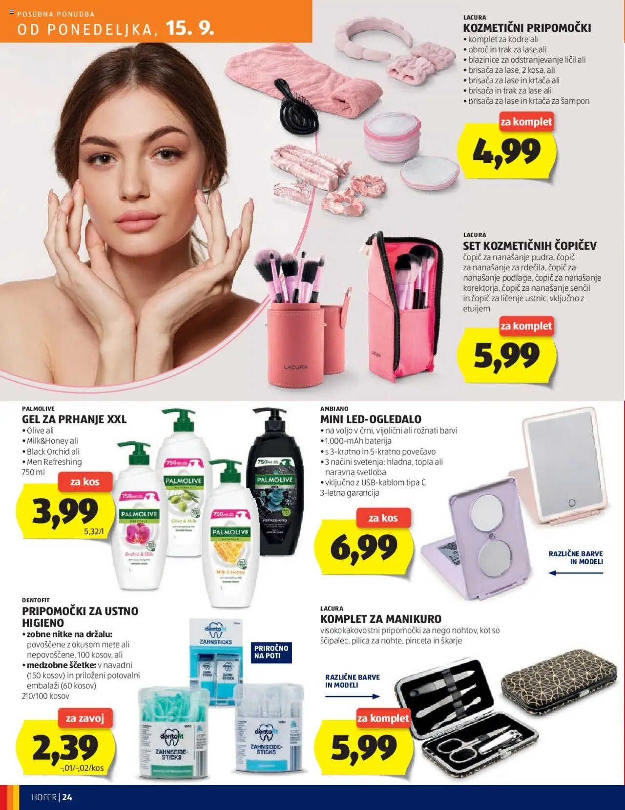 Novi Hofer katalog ponudbe – veljaven od 11.09.2025 | Stran: 24 | Izdelki: Gel za prhanje, Baterija, Copic, Olive