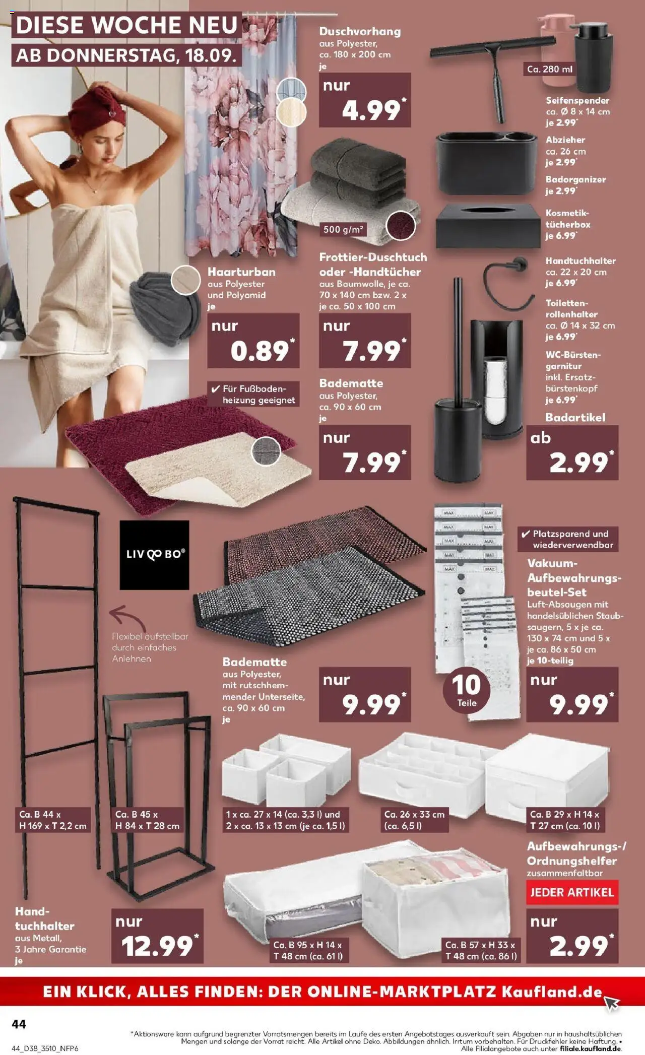 Kaufland prospekt Zeitz	 – gültig ab 21.09.2025 | Seite: 44 | Produkte: Seifenspender, Handtuchhalter