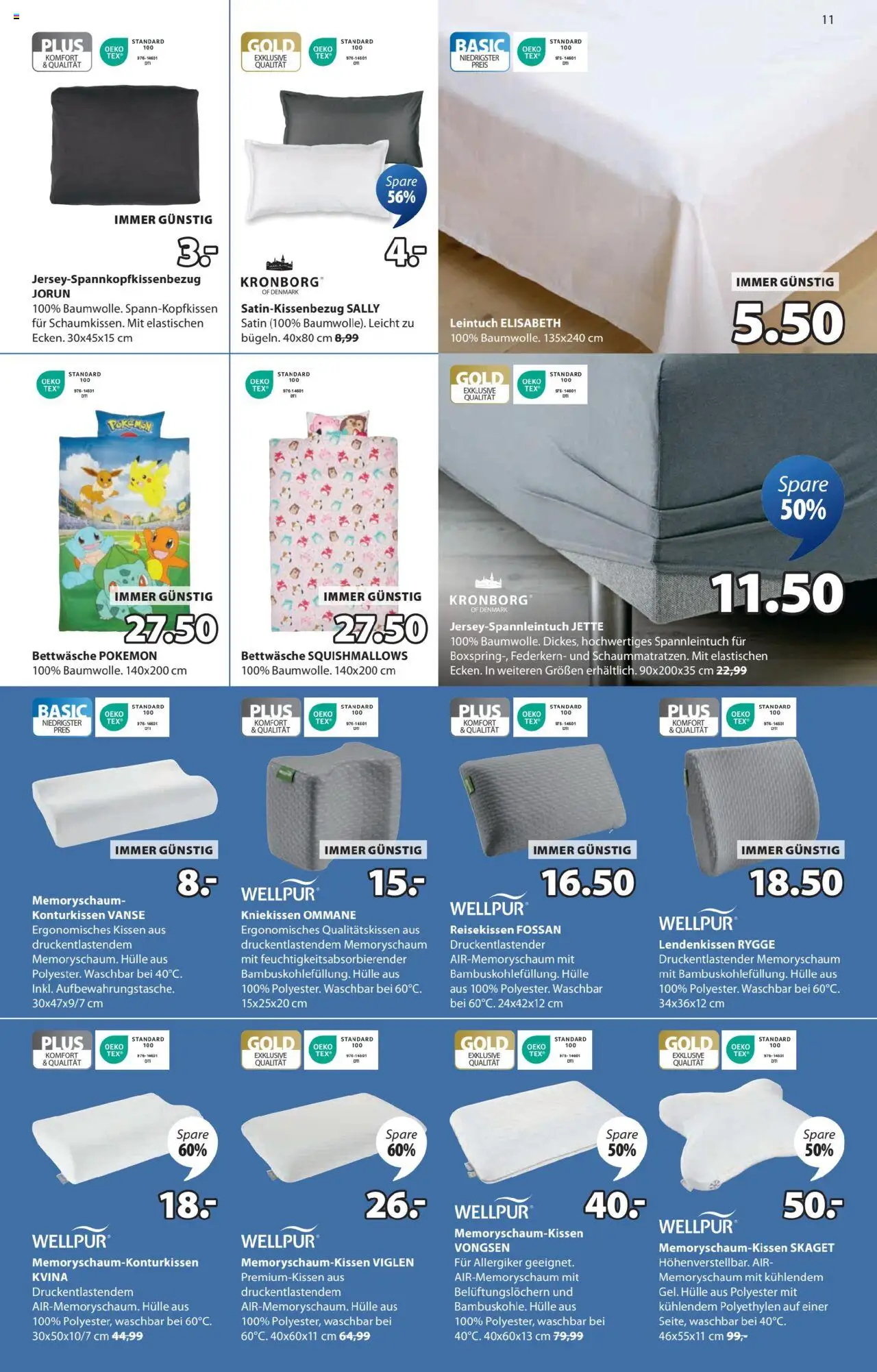 JYSK Angebote gültig ab 01.10.2025 | Seite: 11 | Produkte: Hülle, Kissen