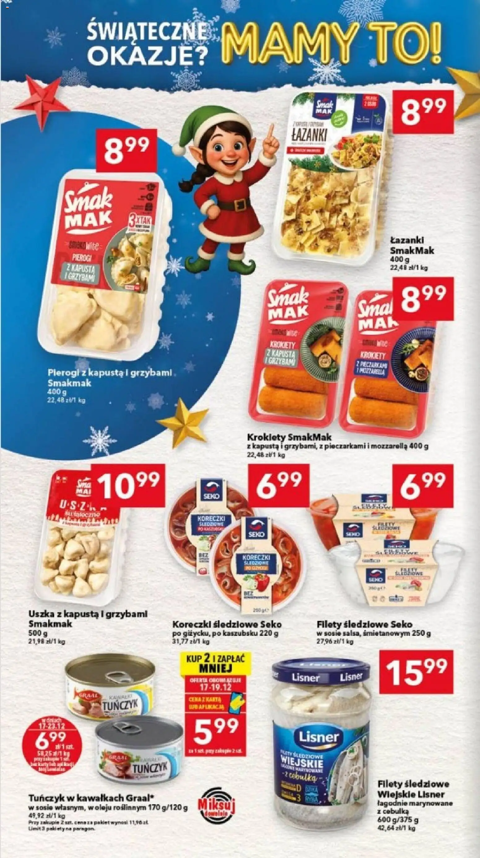 Lewiatan gazetka - Bydgoszcz od 17.12.2025 | Strona: 4 | Produkty: Kapusta, Karta, Tuńczyk, Mozzarella