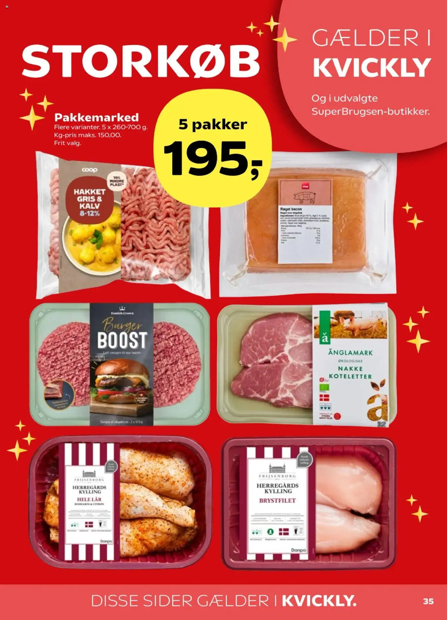 Kvickly tilbudsavis – gyldig fra 21.11.2025 | Side: 39 | Produkter: Koteletter, Bacon