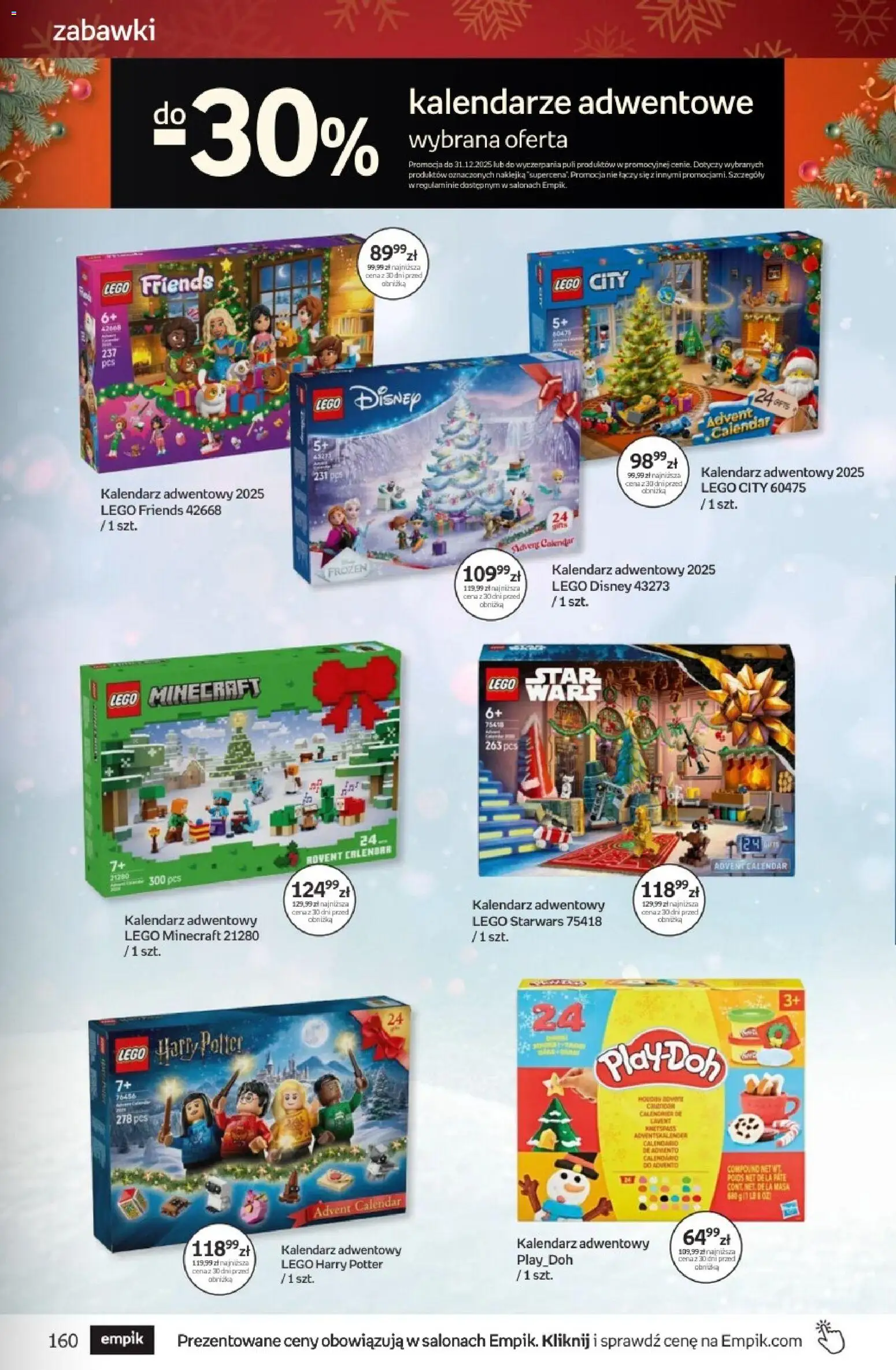 Empik promocje - Tom kultury Zabawki od 26.11.2025 | Strona: 37 | Produkty: Kalendarze adwentowe, Kalendarz adwentowy, Kalendarz, Lego