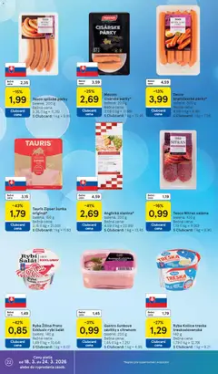Tesco leták platný od 18.03.2026 | Strana: 22 | Produkty: Saláma, Šunka, Slanina, Párky