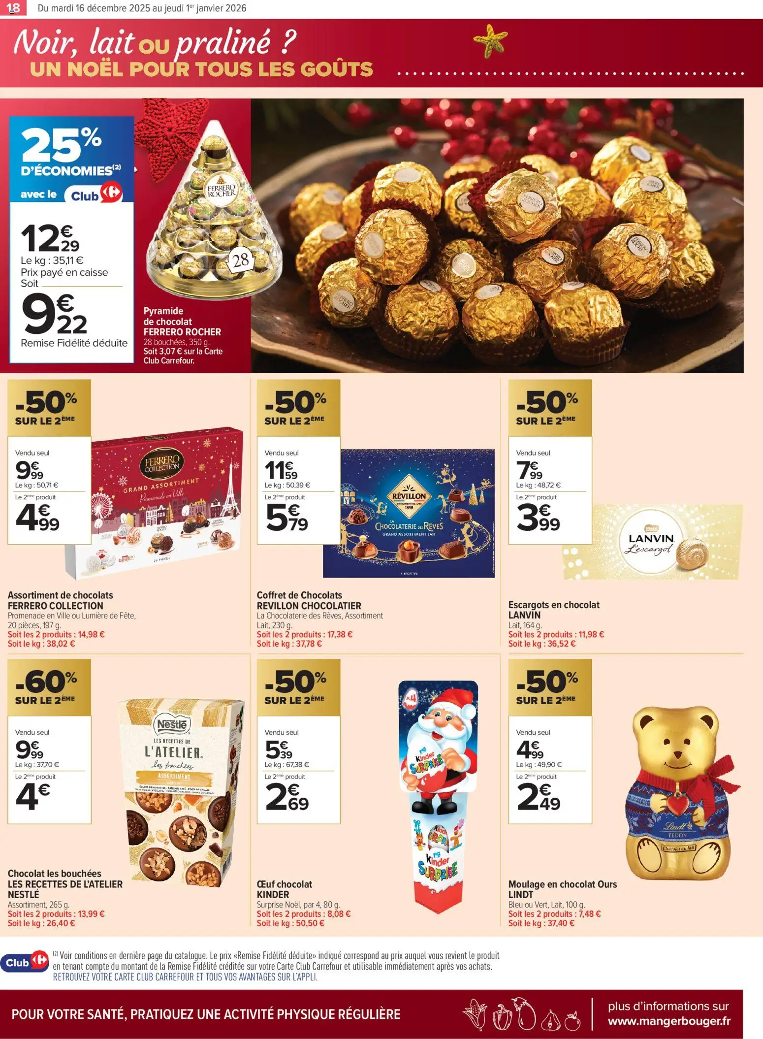 {H1} | Page: 18 | Produits: Ferrero rocher, Escargots, Chocolat, Lindt