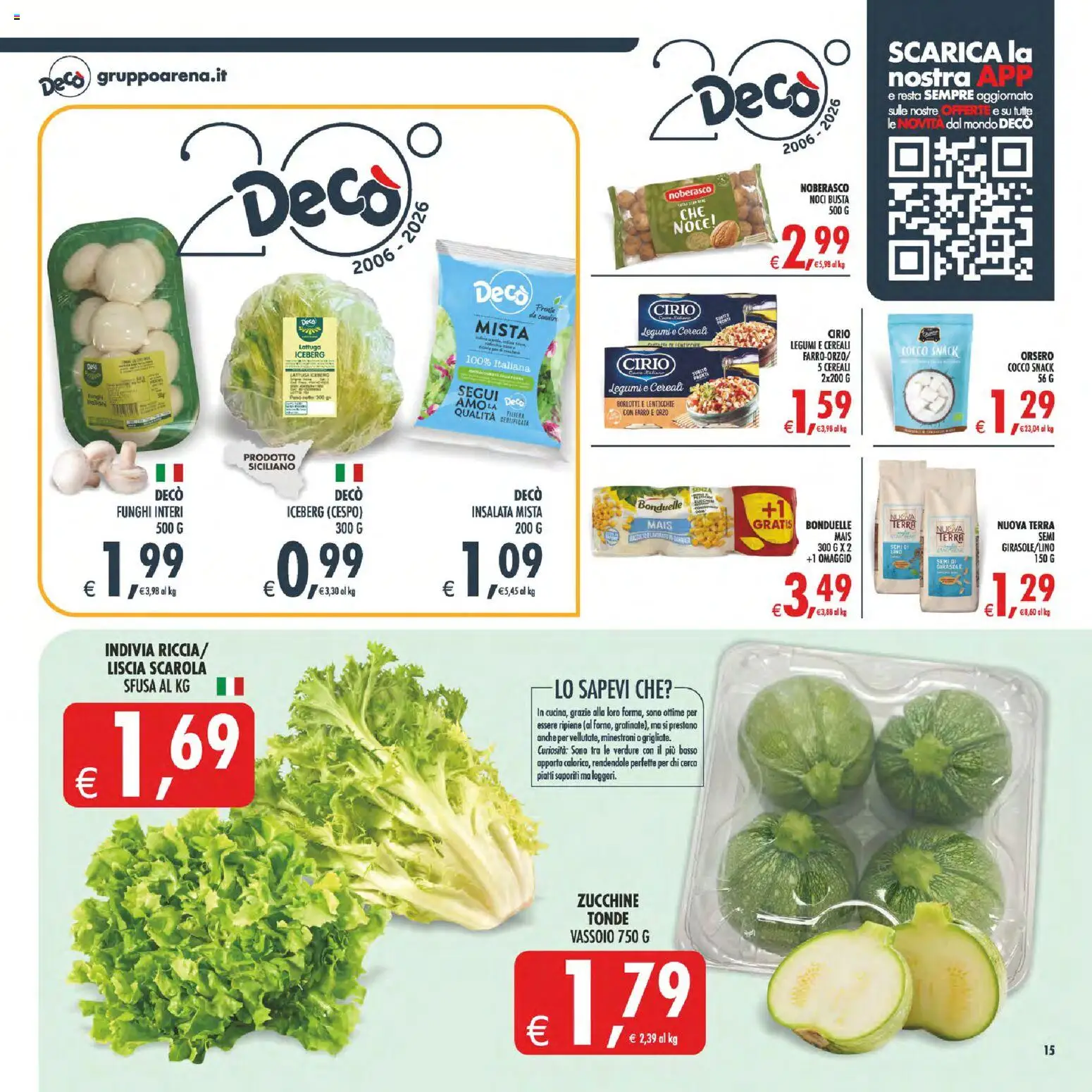 Volantino Decò del 07.04.2026 | Pagina: 15 | Prodotti: Cereali, Lenticchie, Funghi, Terra