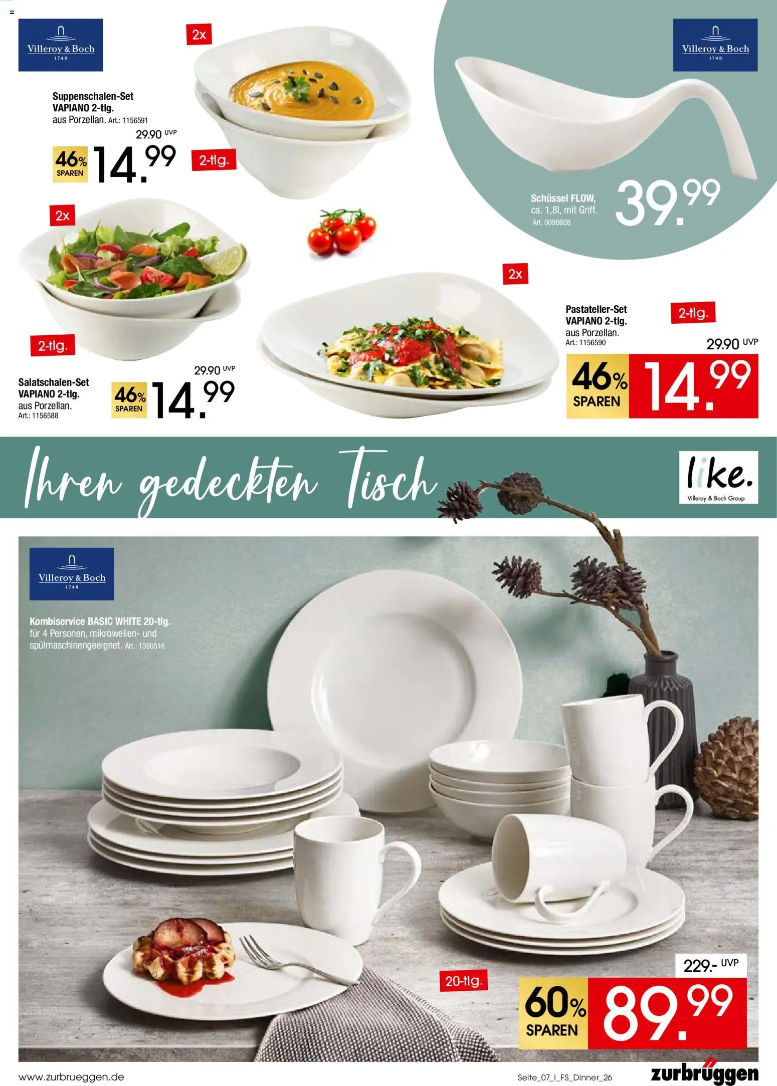 Zurbrüggen Tischgeschirr Spezial – gültig ab 10.03.2026 | Seite: 7 | Produkte: Tisch