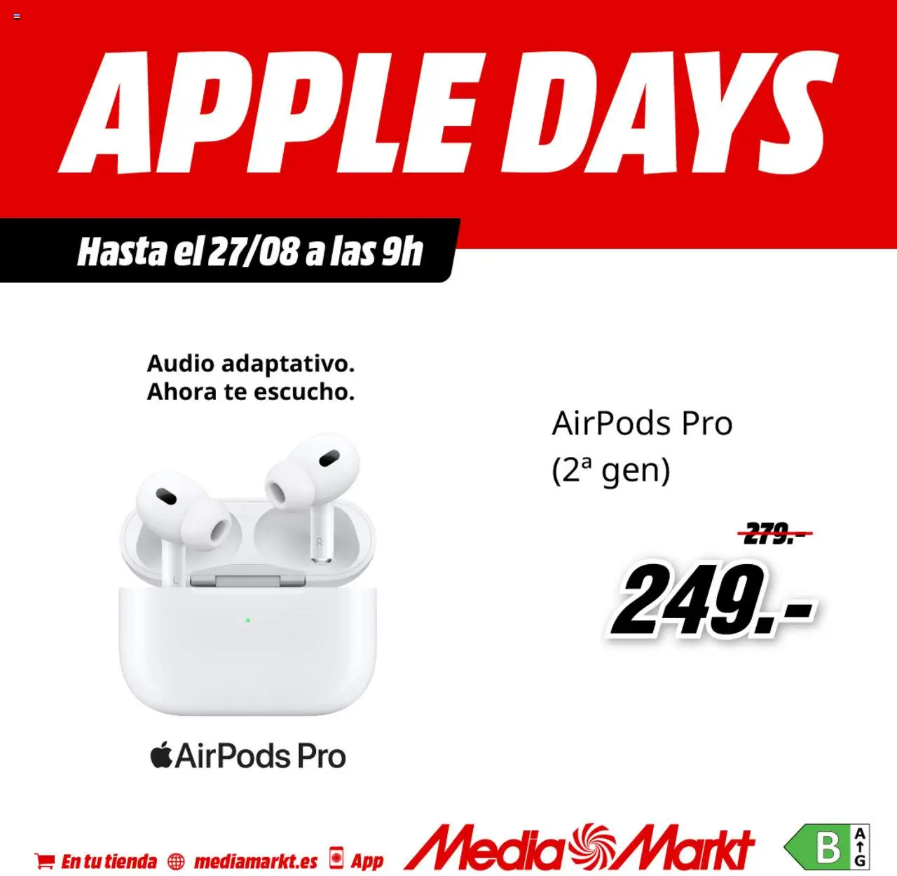 Media Markt folleto │ válido desde el 25.08.2025 | Página: 2 | Productos: Té, Airpods, Apple, Audio