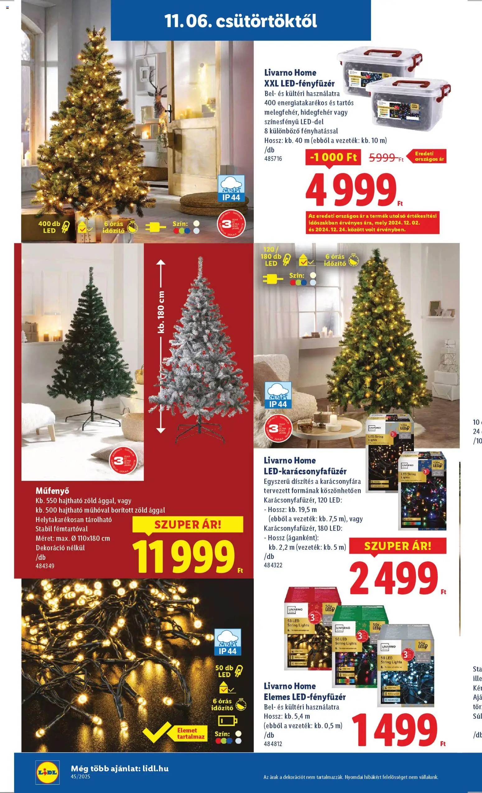 Lidl akciós ujság - amely érvényes a következő dátumtól: 06.11.2025 | Oldal: 6 | Termékek: Dekoráció