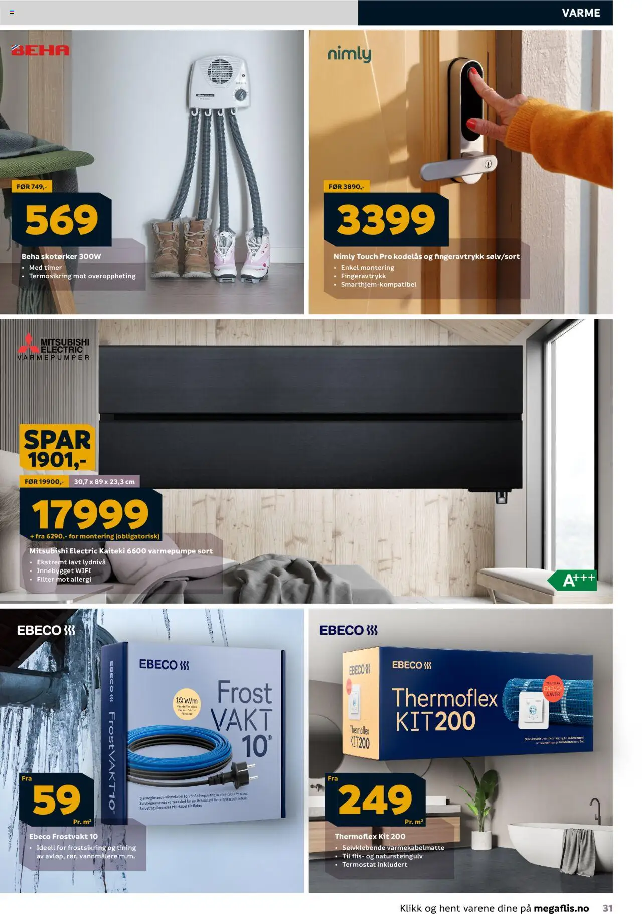 {H1} | Side: 31 | Produkter: Varmepumpe, Skotørker