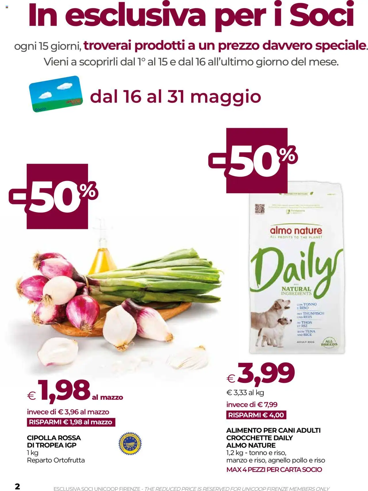 Volantino COOP del 22.05.2025 | Pagina: 2 | Prodotti: Riso, Manzo, Crocchette, Agnello
