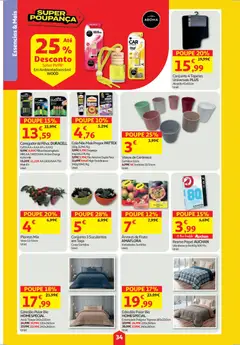 Pré-visualização Auchan folheto válido de 15.01.2026 | Página: 34 | Produtos: Pilhas, Vaso