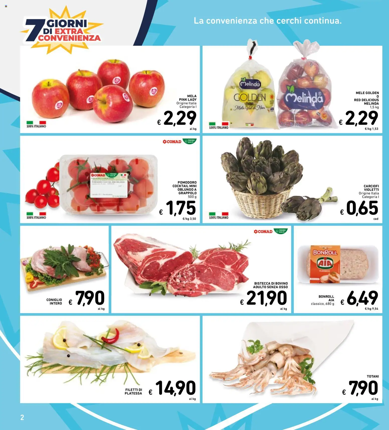 Volantino Spazio Conad del 07.01.2026 | Pagina: 37 | Prodotti: Bovino, Mele, Pomodoro, Carciofi