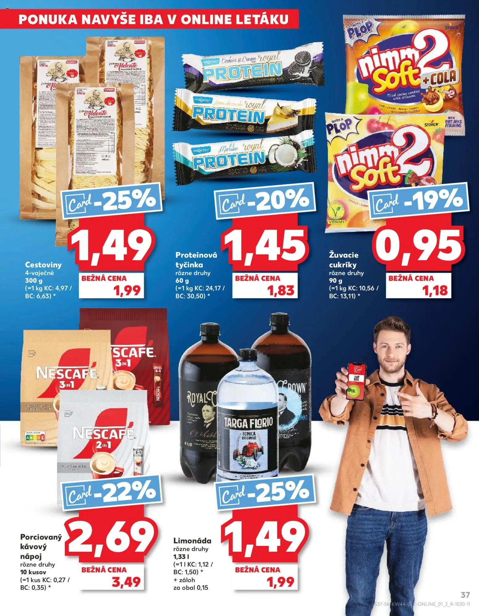 Nové Kaufland akcie – leták je platný od 30.10.2025 | Strana: 37 | Produkty: Protein, Malibu, Cukríky, Cola