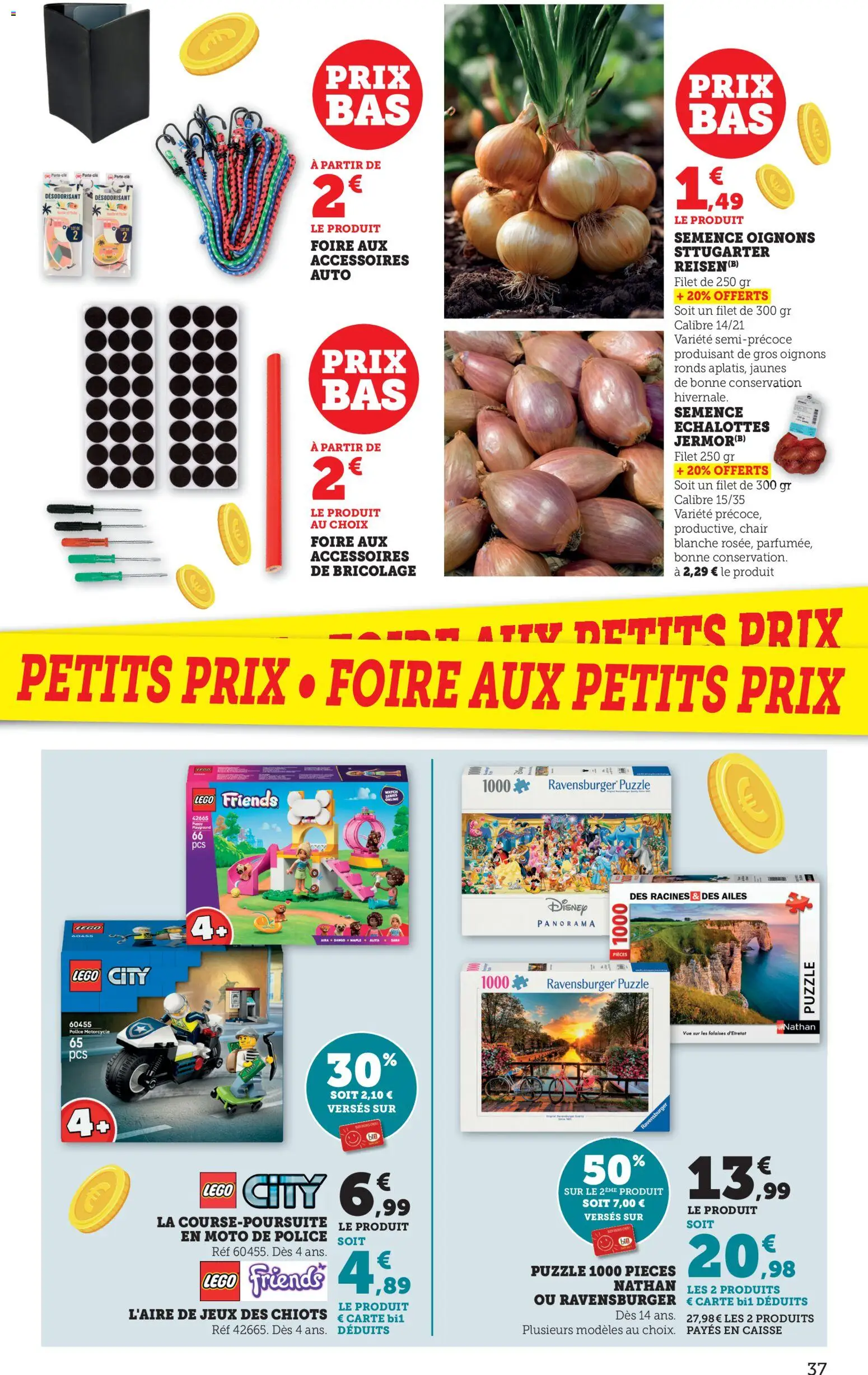 {H1} | Page: 37 | Produits: Légo, Désodorisant, Jeux, Oignons