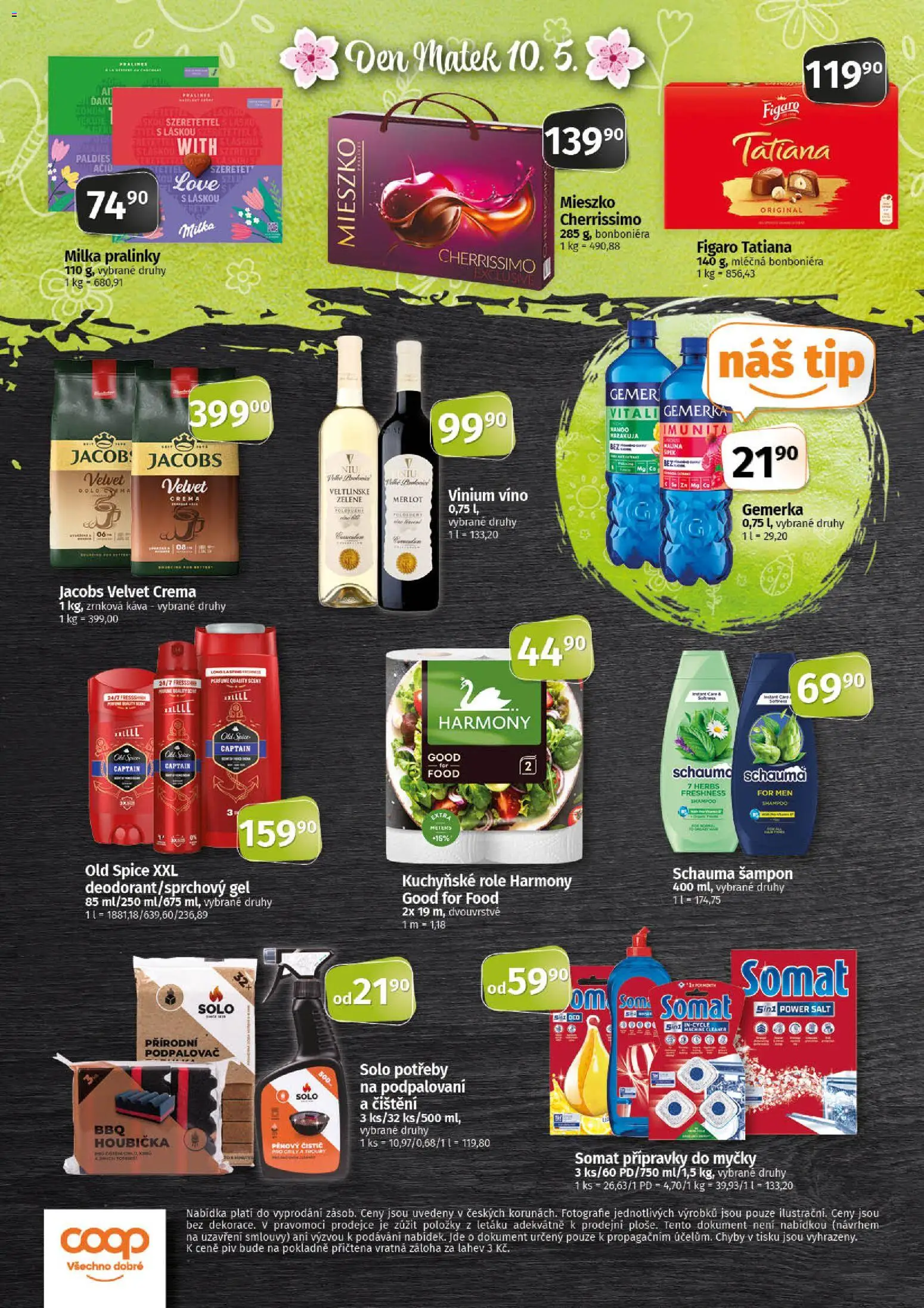 Coop leták - Tip Extra od 29.04.2026 | Strana: 4 | Produkty: Zrnková káva, Somat, Old Spice, Láhev