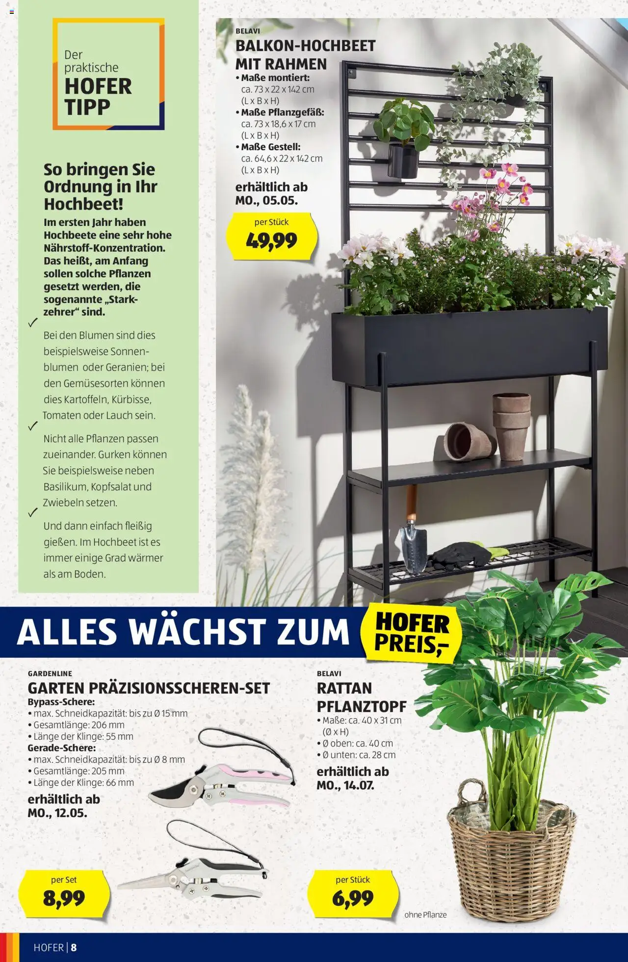 Hofer Frühjahr-/Sommerkatalog gültig ab 30.04.2025 | Seite: 8