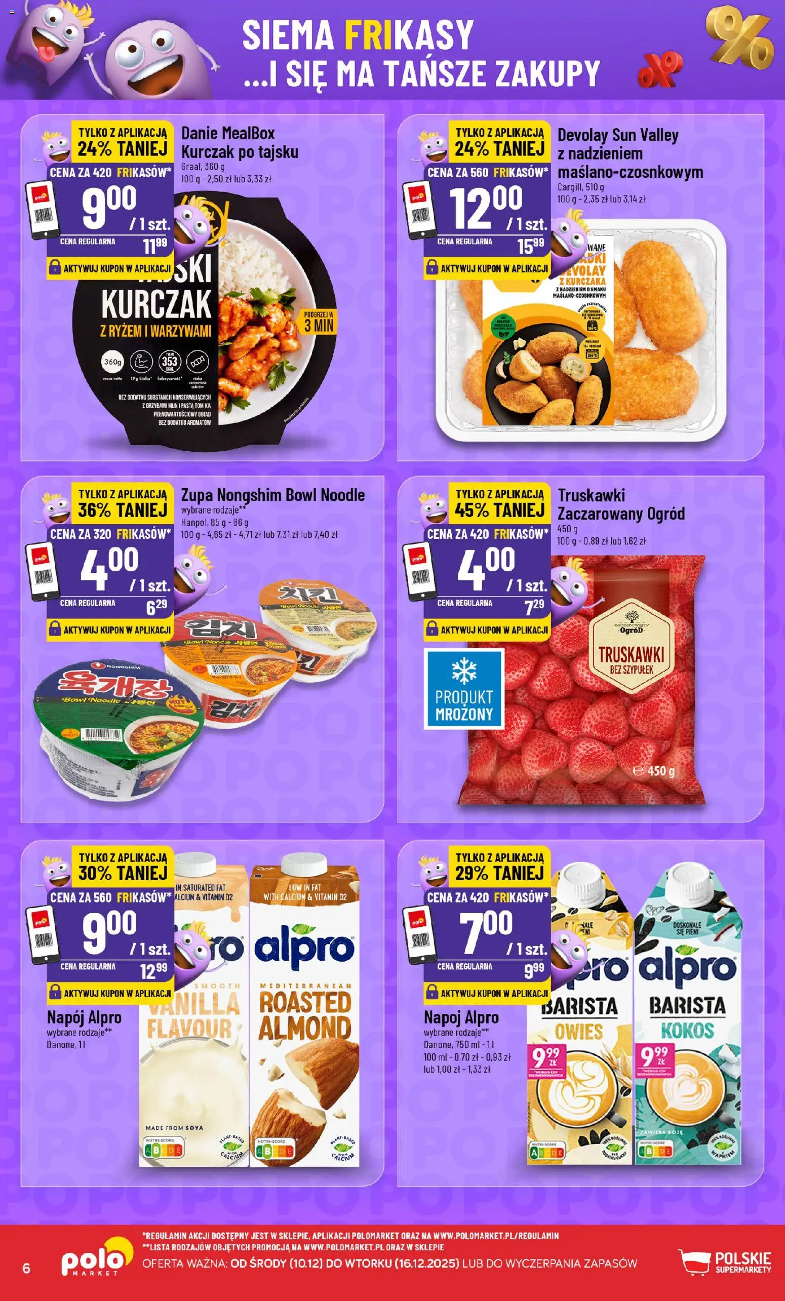 POLOmarket Gazetka - Frikasowe Hity od 10.12.2025 | Strona: 6 | Produkty: Kurczak, Alpro, Zupa, Truskawki