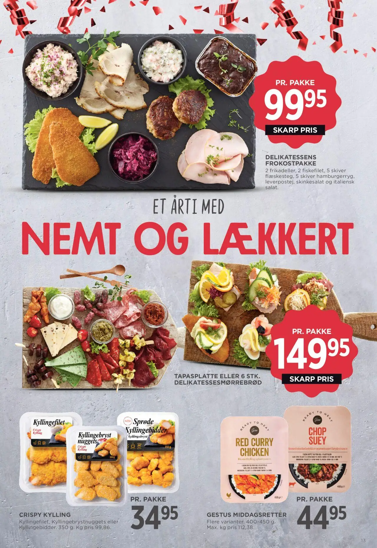 Meny tilbudsavis – gyldig fra 03.10.2025 | Side: 13 | Produkter: Nuggets, Skinkesalat