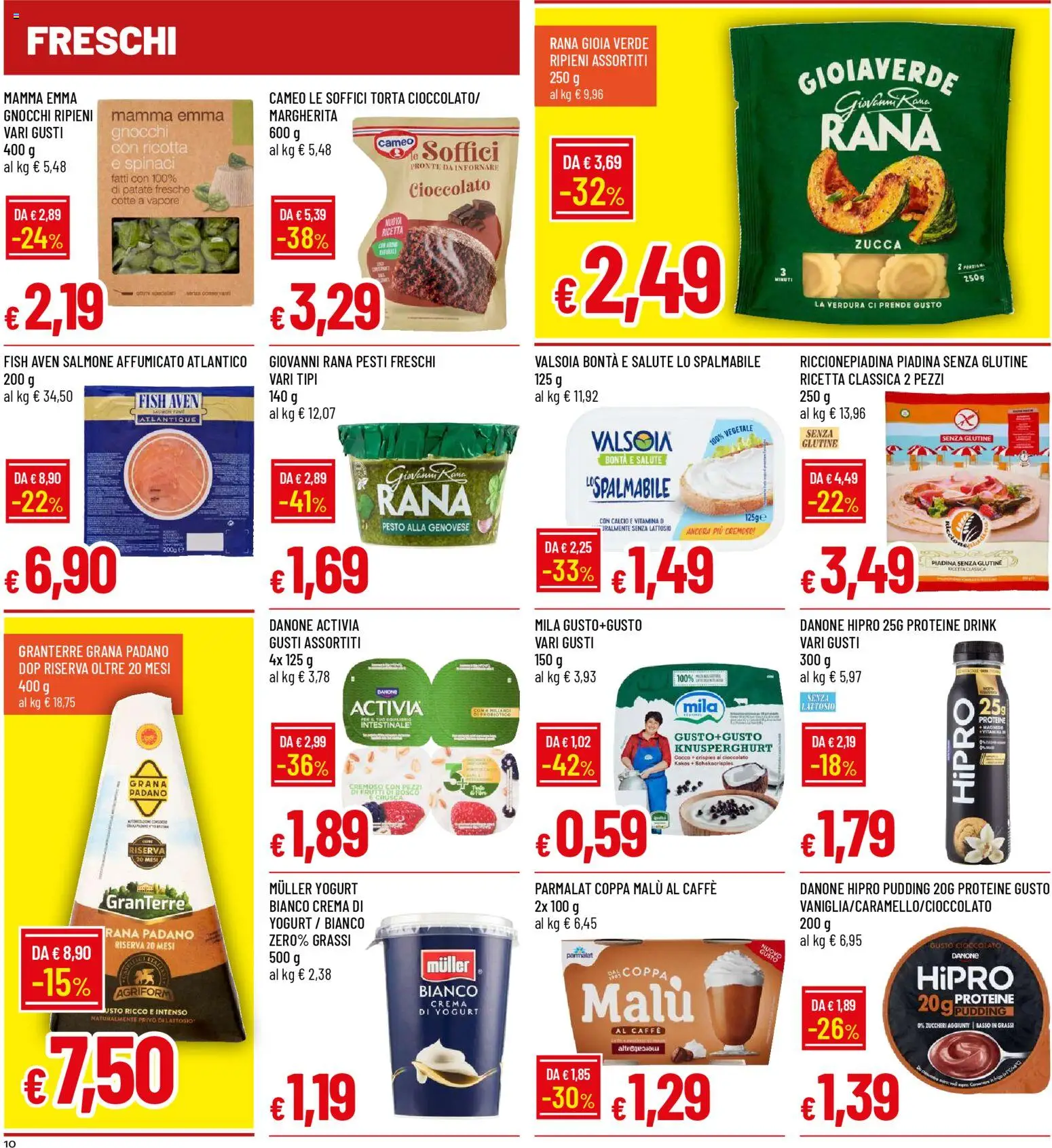 Volantino Galassia del 23.04.2026 | Pagina: 10 | Prodotti: Salmone affumicato, Yogurt, Salmone, Gnocchi