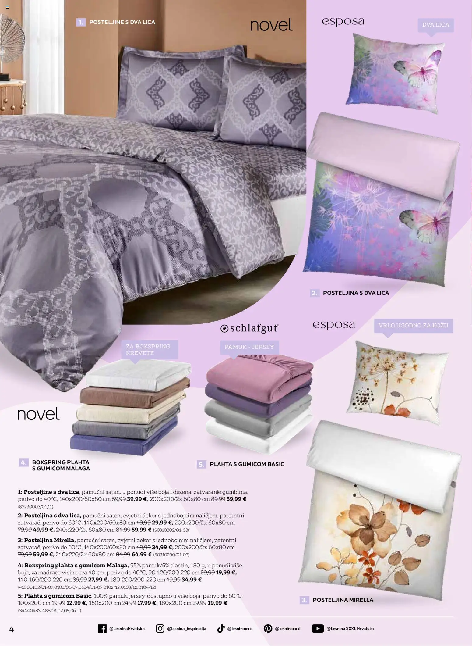 Lesnina katalog | vrijedi od 02.02.2026 | Stranica: 4 | Proizvodi: Plahta, Posteljina