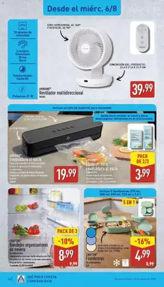Aldi folleto Península │ válido desde el 04.08.2025 | Página: 16 | Productos: Nevera, Ventilador, Κούβα
