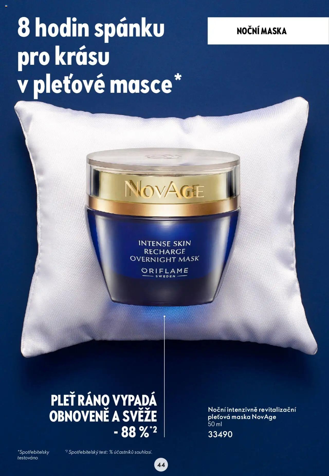 Oriflame katalog Novage+ od 23.04.2024 | Strana: 44 | Produkty: Pleťová maska, Maska