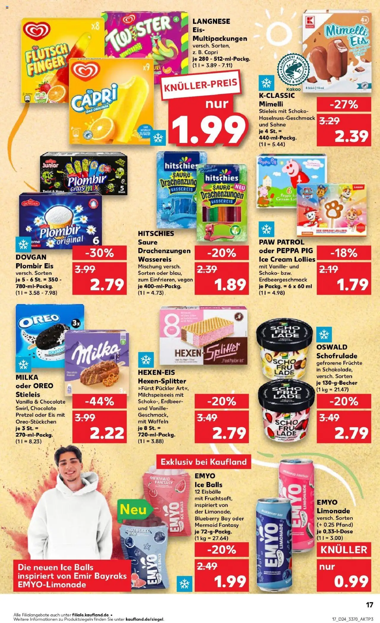 Kaufland prospekt Arnstadt	 - gültig ab dem 16.06.2025 | Seite: 32 | Produkte: Langnese, Limonade, Milka, Eis