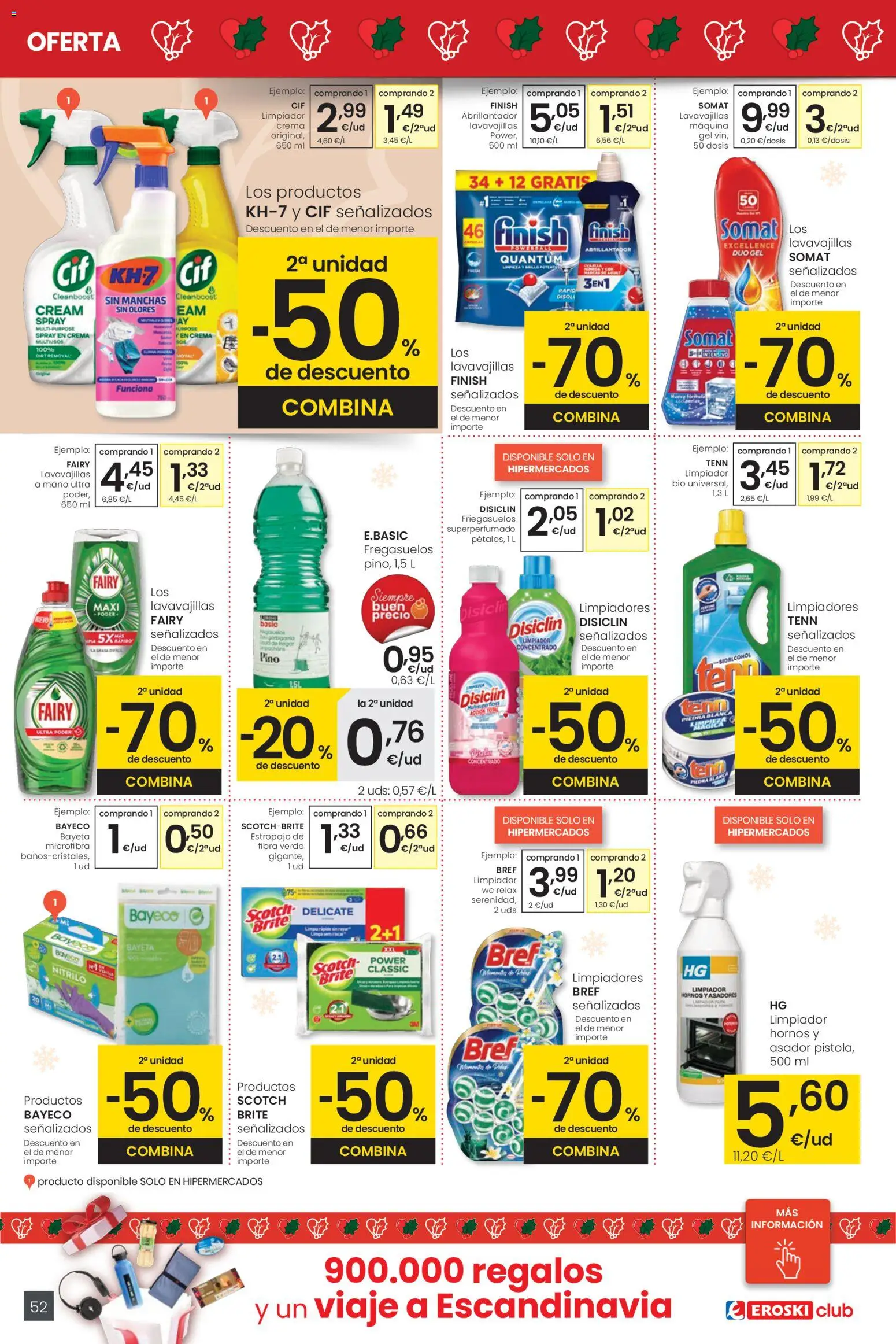 Eroski - Navidad │ válido desde el 18.12.2025 | Página: 52 | Productos: Crema, Lavavajillas