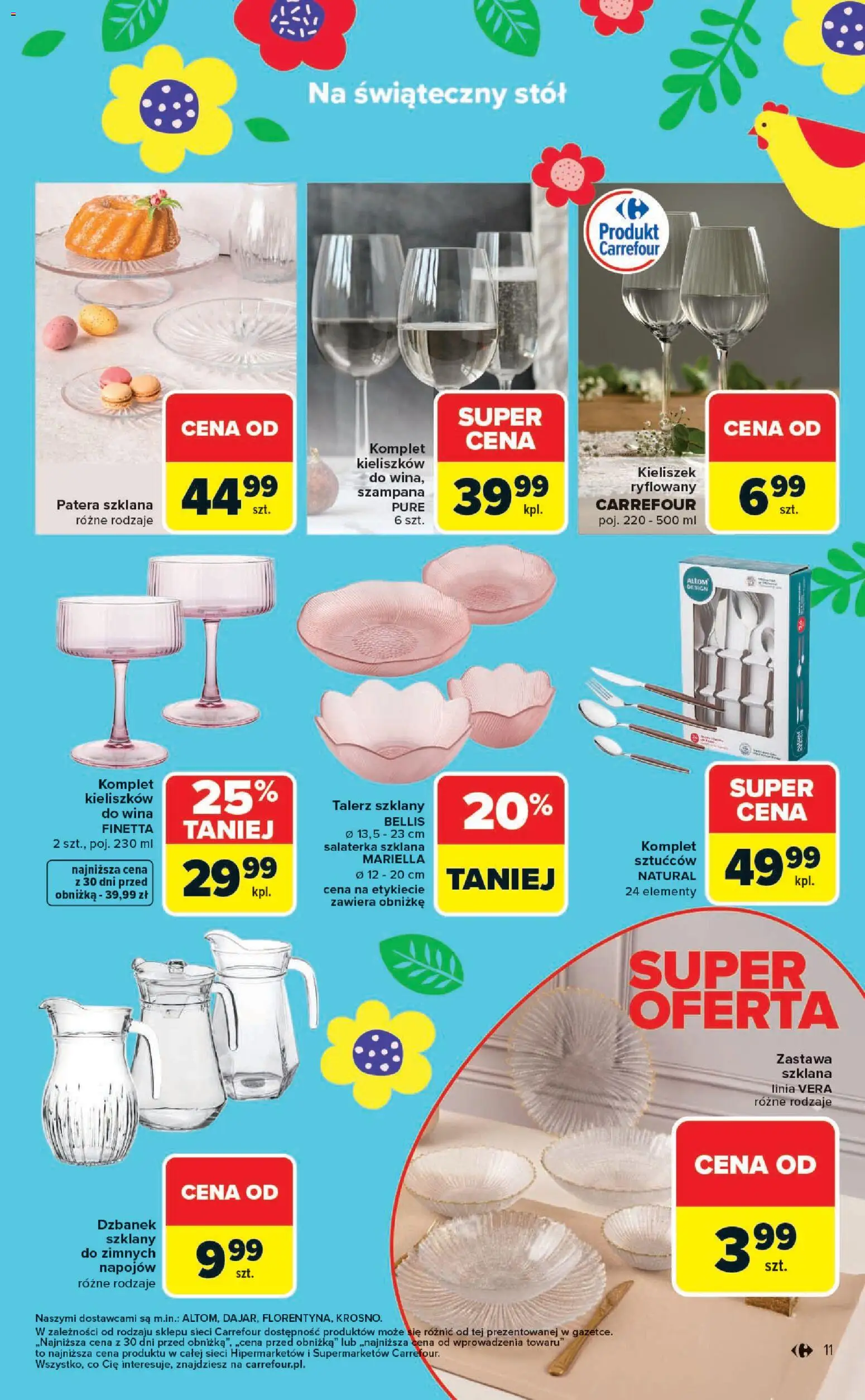 Carrefour gazetka - Wielkanoc cieszy bardziej od 09.03.2026 | Strona: 11 | Produkty: Dzbanek, Stół