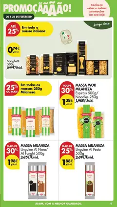 Pré-visualização MASSA MILANEZA Linguine Al Pesto 500g, Linguine Al Pesto 500g válido de 20.02.2026 | Página: 9 | Produtos: Milaneza, Massa, Massa milaneza