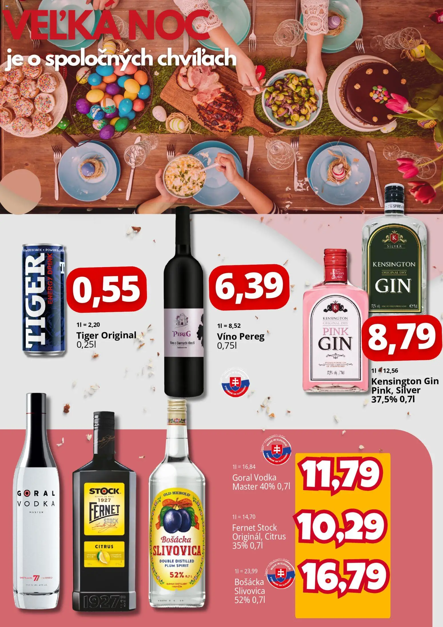 Nové CBA Komfos akcie – leták je platný od 23.03.2026 | Strana: 4 | Produkty: Víno, Vodka, Fernet, Fernet Stock