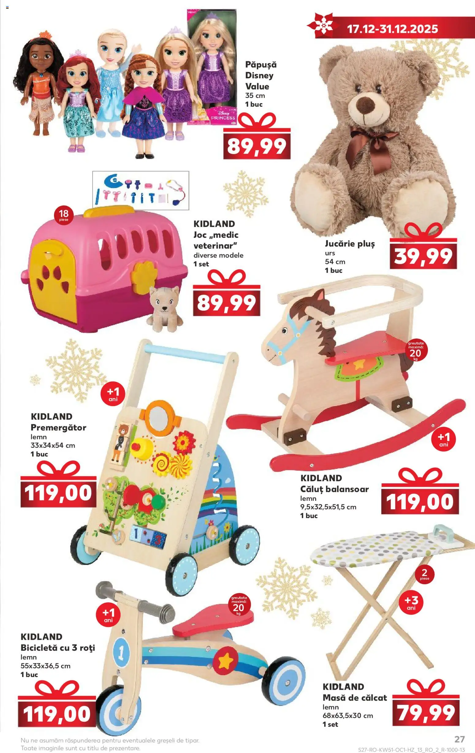 Noul catalog Kaufland – valabil de la 17.12.2025 | Pagină: 27 | Produse: Joc, Masă, Balansoar, Masă de călcat