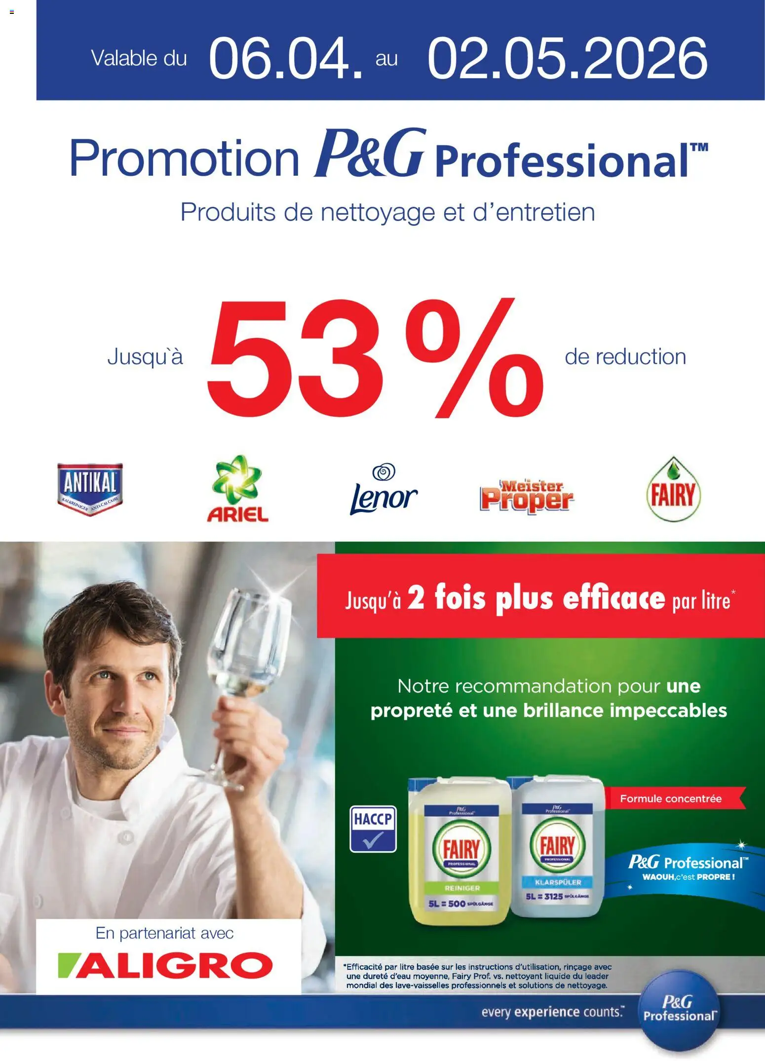 Aligro aktionen P&G Chavannes, Matran, Genève, Sion – gültig ab 06.04.2026 | Seite: 1