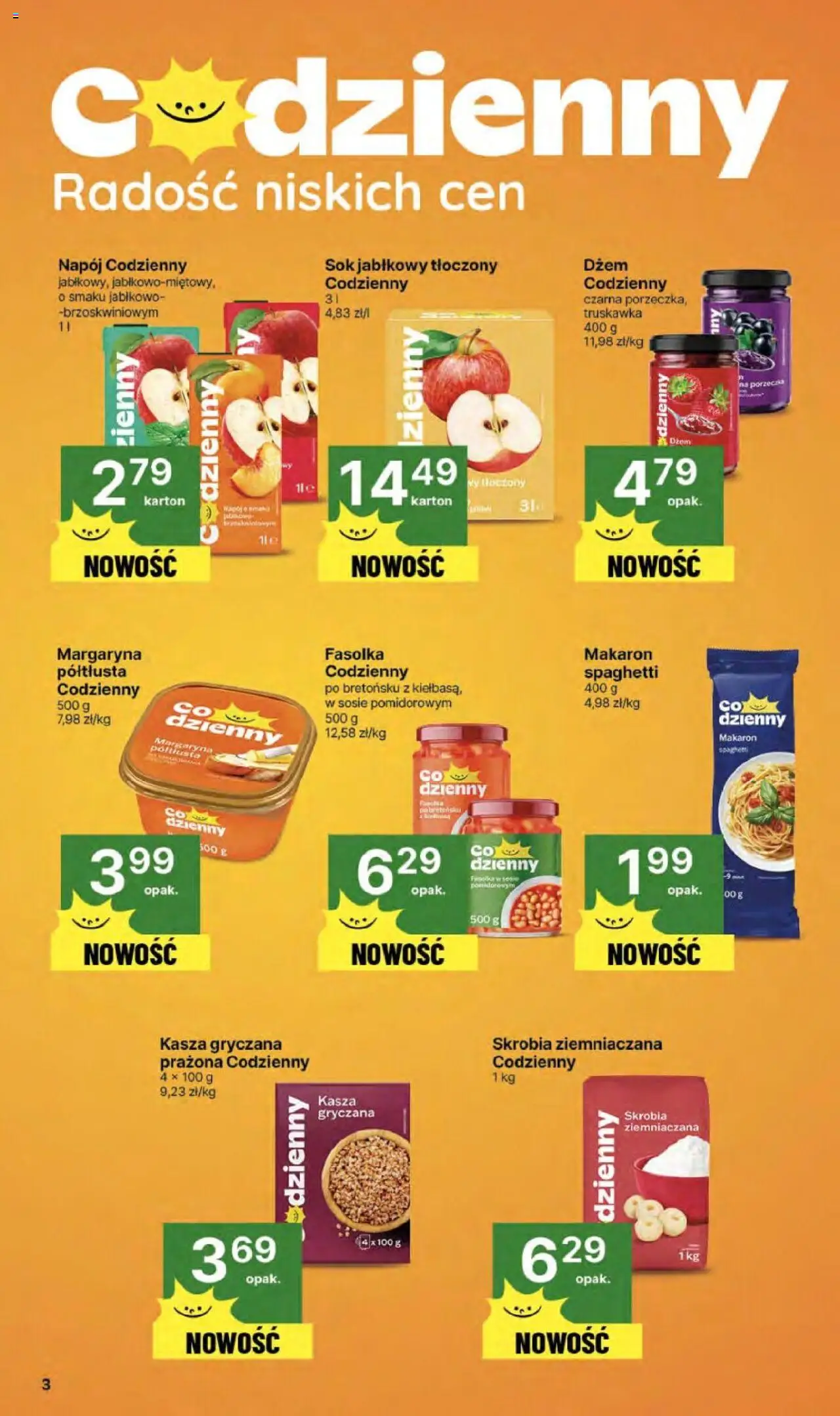 Delikatesy Centrum Gazetka od 02.10.2025 | Strona: 3 | Produkty: Sok jabłkowy, Sok jabłkowy tłoczony, Dżem, Sok