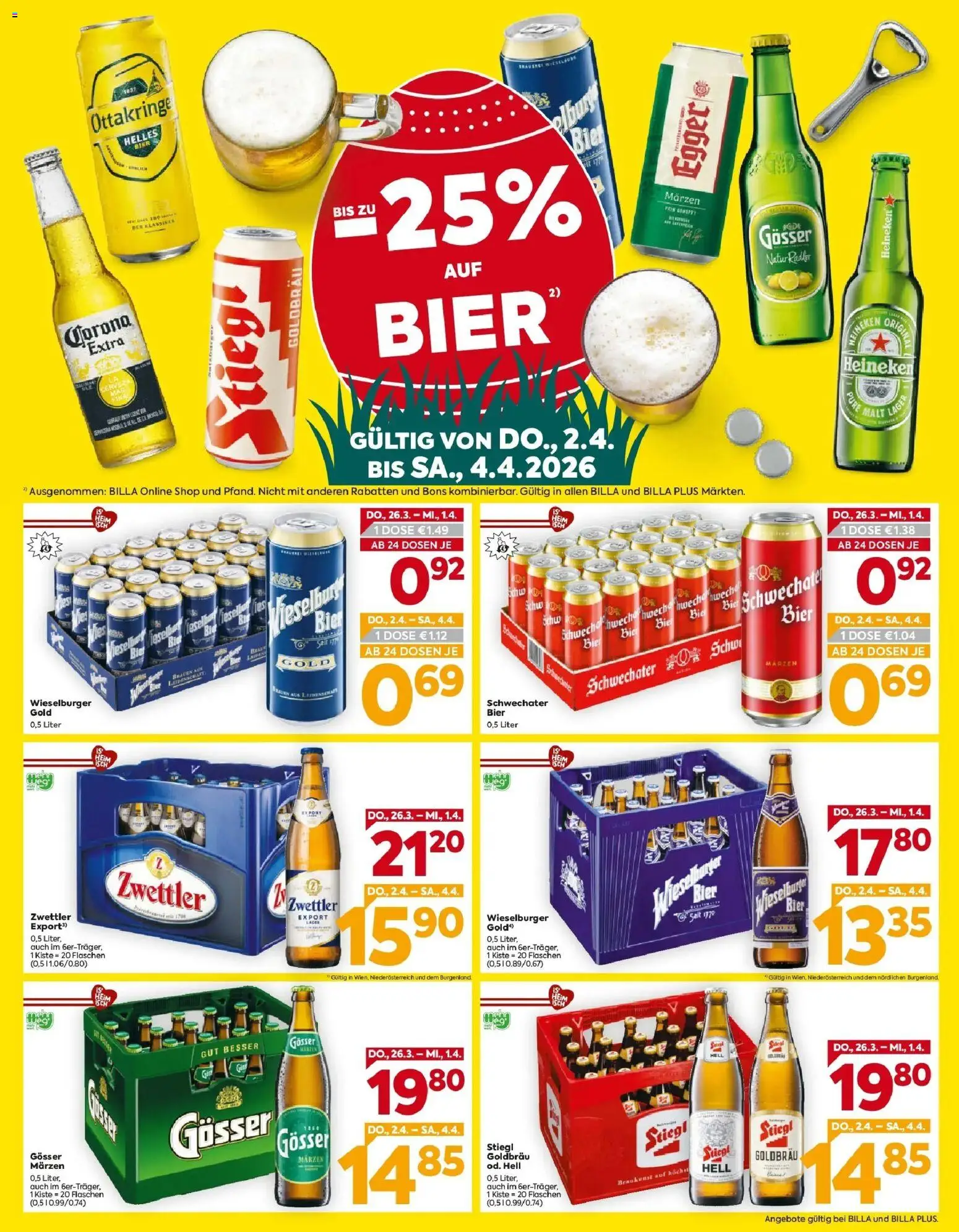 Billa Flugblatt - Amstetten, Neufurth gültig ab 26.03.2026 | Seite: 3 | Produkte: Bier
