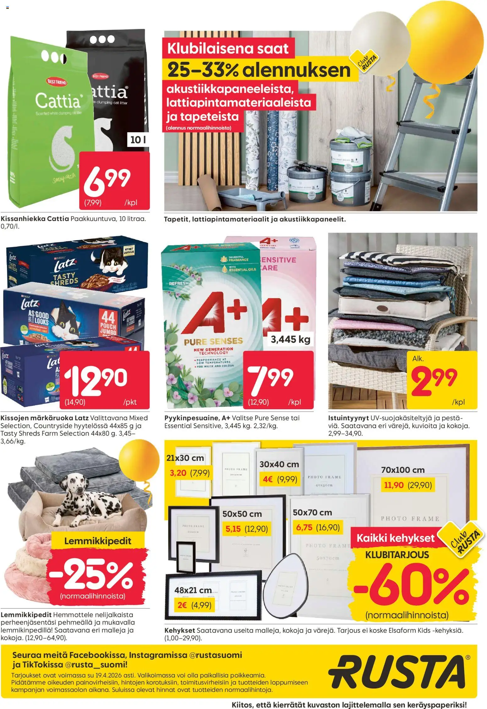 Rusta tarjoukset – voimassa 13.04.2026 alkaen | Sivu: 28 | Tuotteet: Kissanhiekka, Voi