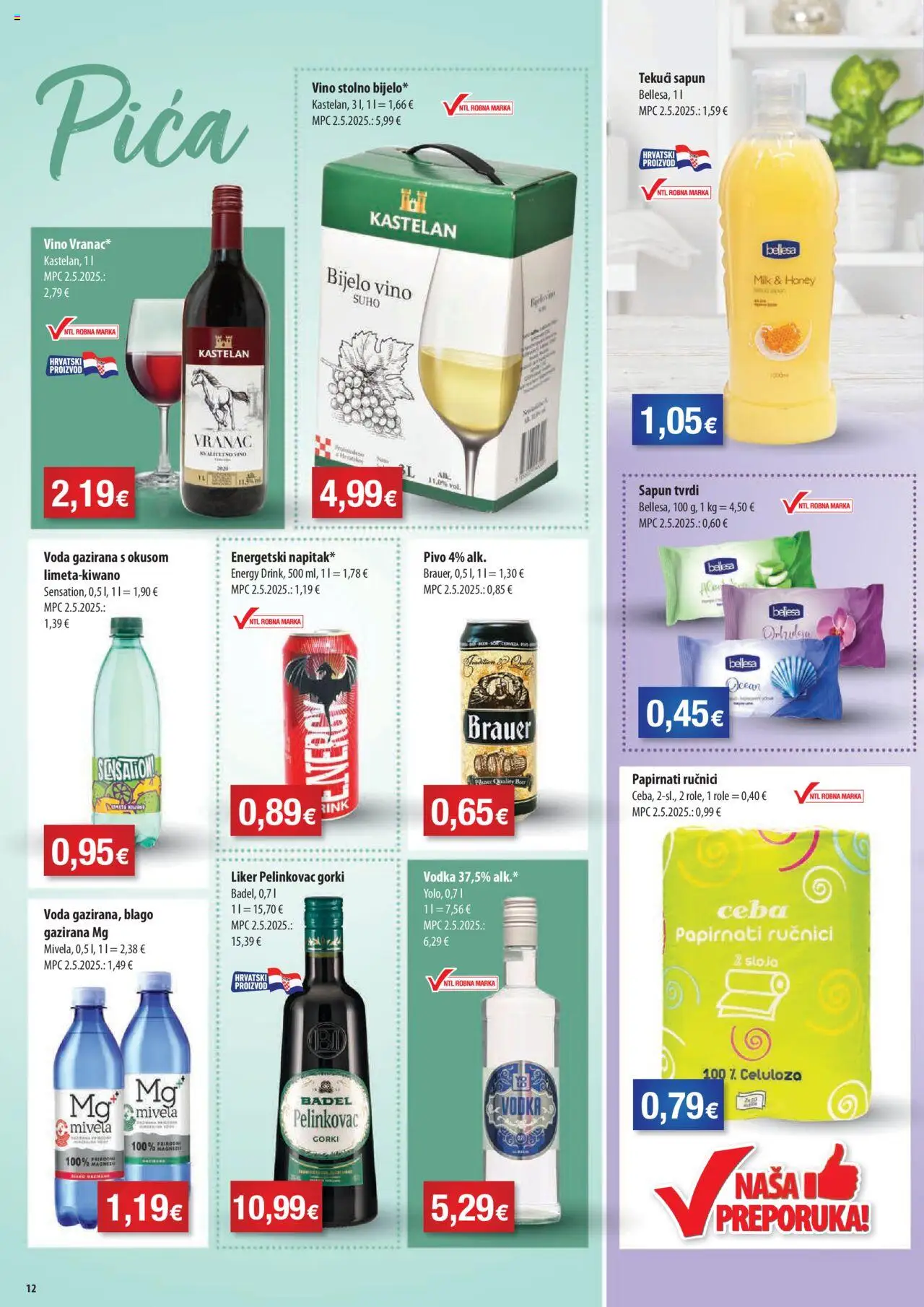 NTL katalog | vrijedi od 15.10.2025 | Stranica: 12 | Proizvodi: Bijelo vino, Sapun, Pivo, Vodka