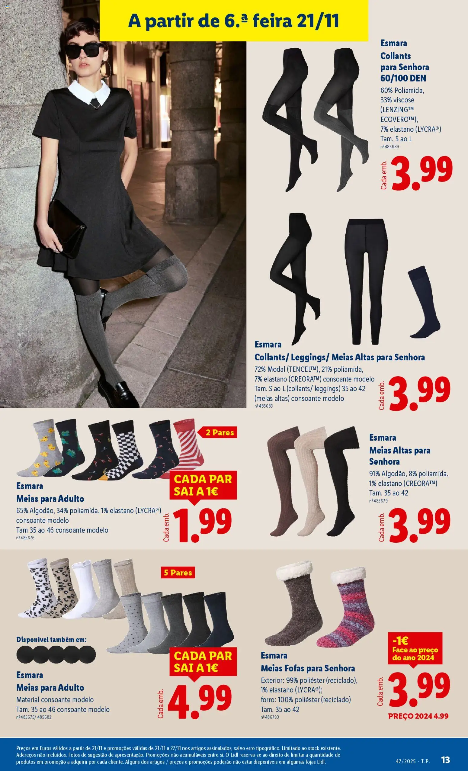 Lidl Black Friday │ válido de 17.11.2025 | Página: 13 | Produtos: Collants, Saia, Meias, Leggings